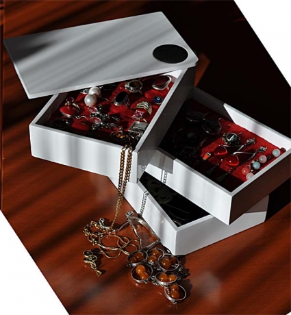 Шкатулка Spindle, красная, Umbra