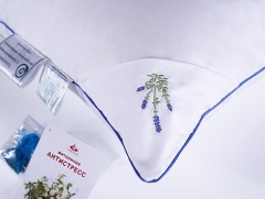 Подушка средняя из Фитолинии "Лаванда Антистресс", 50х68 см. в комплекте ароматное саше из натуральной лаванды, Natures