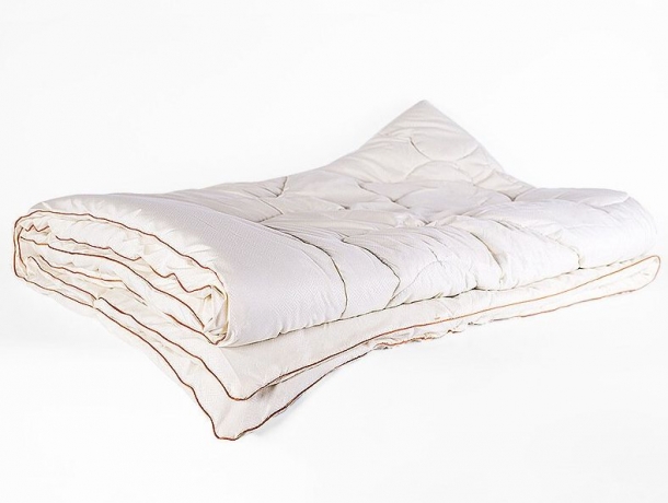 Одеяло всесезонное с овечьей шерстью "Шерстяной завиток", 172х205 из микрофибры, Natures