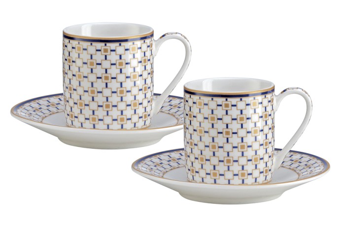 Набор из 2-х кофейных чашек с блюдцами Charles, 0,08 л. Pozzi Milano 1876