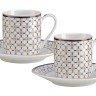 Набор из 2-х кофейных чашек с блюдцами Charles, 0,08 л. Pozzi Milano 1876