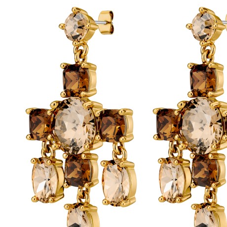 Серьги LEONORA SG GOLDEN /BROWN