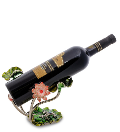 WIN-155 Подставка для бутылки "Лотос с лягушкой"