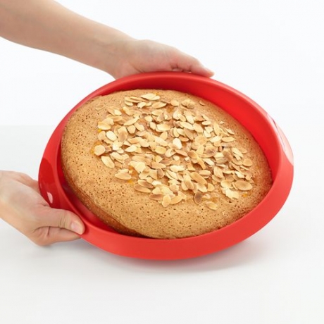 Форма для пирога Lekue круглая силиконовая, 26 см. красная