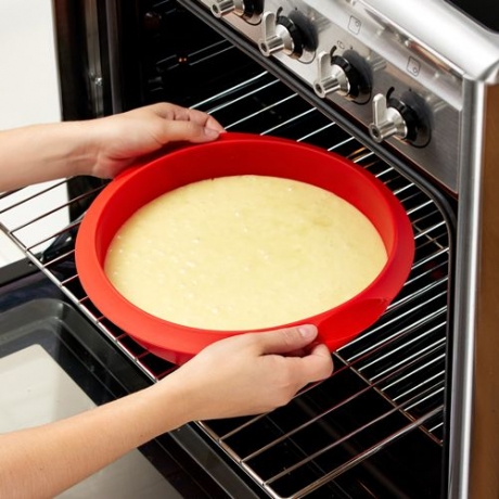 Форма для пирога Lekue круглая силиконовая, 26 см. красная