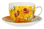 Чашка с блюдцем Подсолнухи (В. Ван Гог), 0,26 л. Carmani