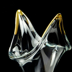 Ваза H50 см. DECOR, хрусталь/декор золото 24К