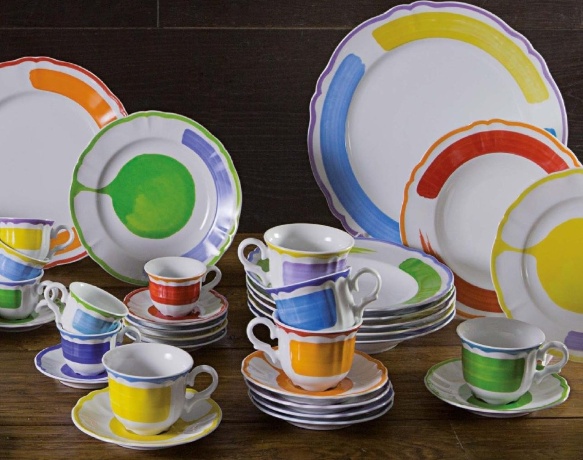 Кофейный набор, чашки с блюдцами, 100 мл, 6 персон. Servizio Caffe Giotto Fade