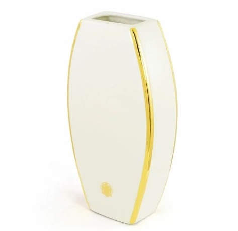 Ваза, декор цветы, 13x7x25 см. EMOZIONI, керамика, swarovski