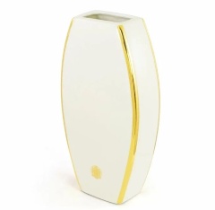 Ваза, декор цветы, 13x7x25 см. EMOZIONI, керамика, swarovski