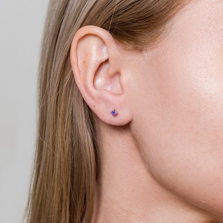 Пусеты VIOLET AE03187-6 V/G Fiore Luna