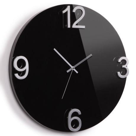 Часы настенные Elapse, черные, Umbra