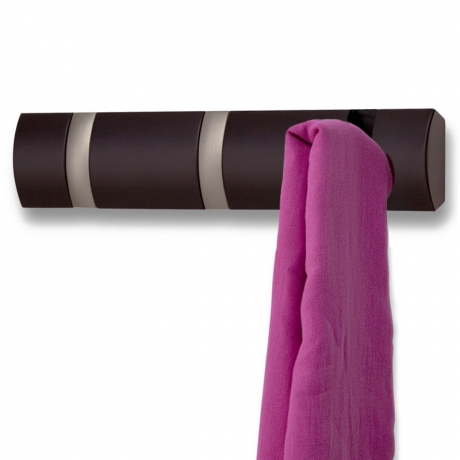 Вешалка настенная горизонтальная Flip 3 крючка эспрессо, Umbra