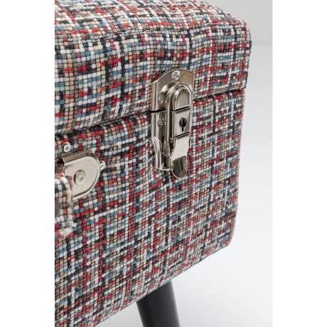 Пуф Suitcase, коллекция "Чемодан" 50*45*35, Полиэстер, Лен, Полиуретан, Сосна, Красный