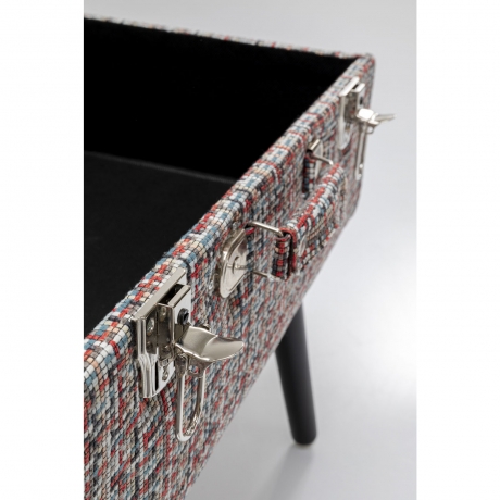 Пуф Suitcase, коллекция "Чемодан" 50*45*35, Полиэстер, Лен, Полиуретан, Сосна, Красный