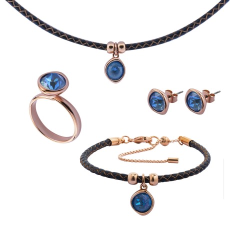 Колье Ocean Delight B1909.21 BL/RG Fiore Luna