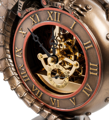 WS-910 Статуэтка-часы в стиле Стимпанк "Дракон"