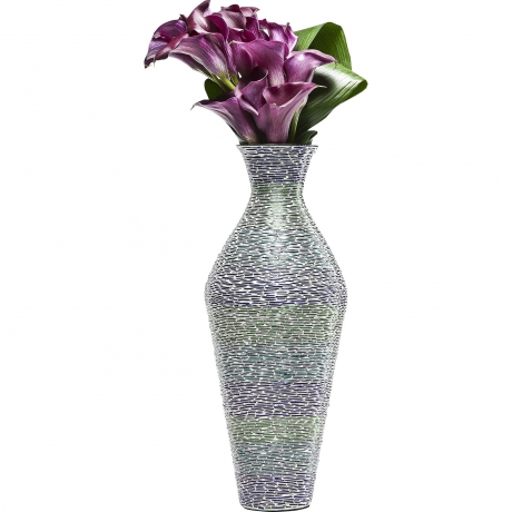 Ваза Code, коллекция "Код" 17,8*50*17,8, Сталь, Стекло, Серый