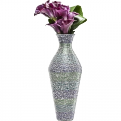 Ваза Code, коллекция &quot;Код&quot; 17,8*50*17,8, Сталь, Стекло, Серый