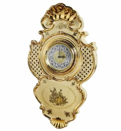 Часы настенные, 32х56 см. AMANTE CREMA, керамика