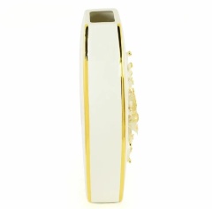 Ваза, декор цветы, 17x8x34 см. EMOZIONI, керамика, swarovski