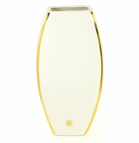 Ваза, декор цветы, 17x8x34 см. EMOZIONI, керамика, swarovski