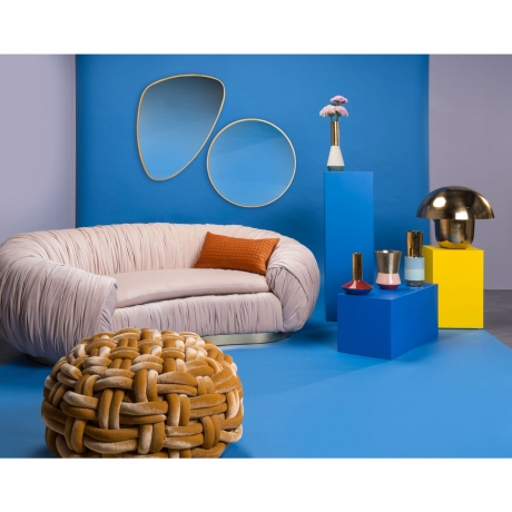 Зеркало Jetset, коллекция "Джетсет" 73*73*4, Зеркальное стекло, Павловния, ДВП, Бесцветный