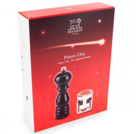 Подарочный набор Peugeot мельница и баночка для перца