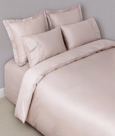Комплект постельного белья "BASIC", сатин, 200х220+240x260+2(50х70)см. розово-жемчужный, BOVI