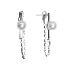 Серьги White Pearl A2103PE-E03.1 BW/S Fiore Luna