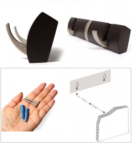 Вешалка настенная горизонтальная Flip, 8 крючков, белая, Umbra