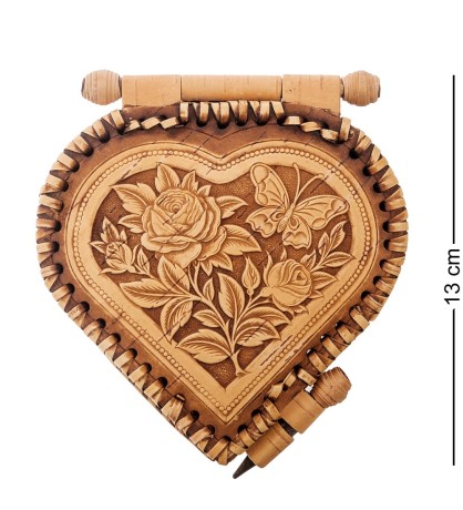 BST-324/ 1 Шкатулка "Розы" (береста)