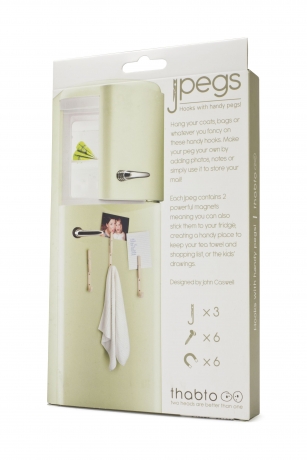 Вешалки-держатели J-pegs, 3 шт. thabto