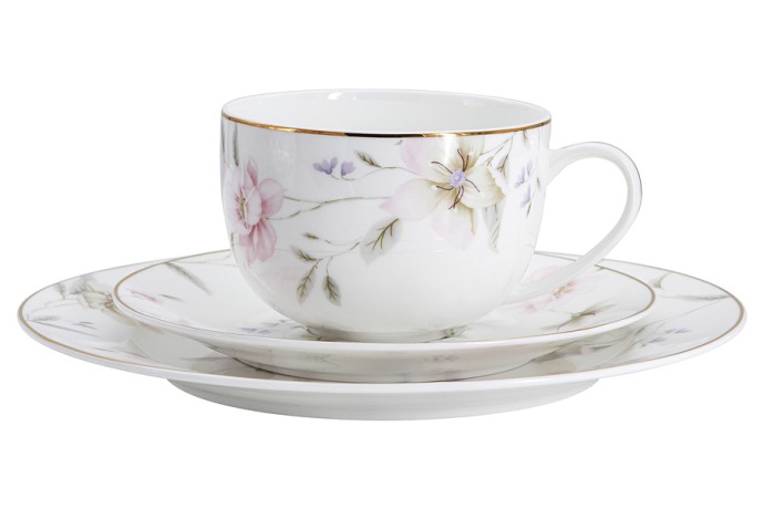 Чайный сервиз Розовый танец, 6 персон, 21 предмет, Emily