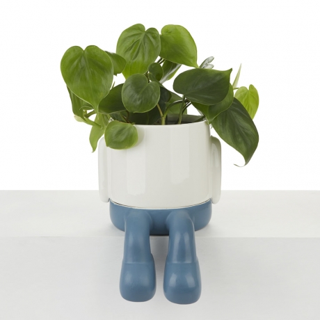 Кашпо керамическое для цветов Mr. Dangly синее, 22 см. Balvi