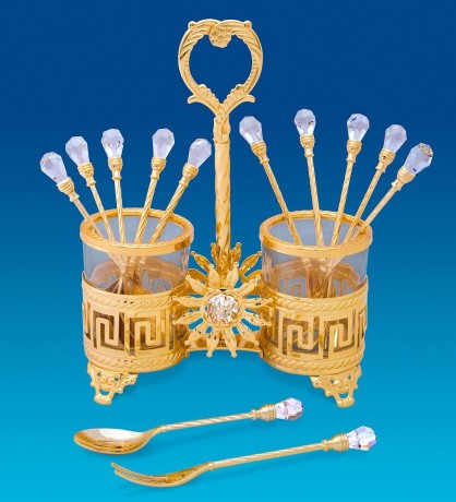 AR-1335 Набор десертных вилочек и ложечек "Версаче дизайн" (Юнион)