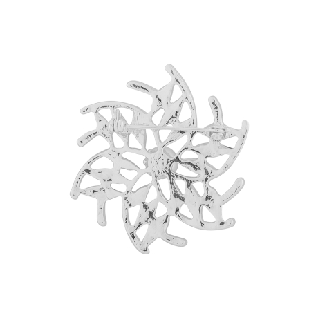 Брошь Цветок с жемчужиной XZ0956.2 BW/S Shadore