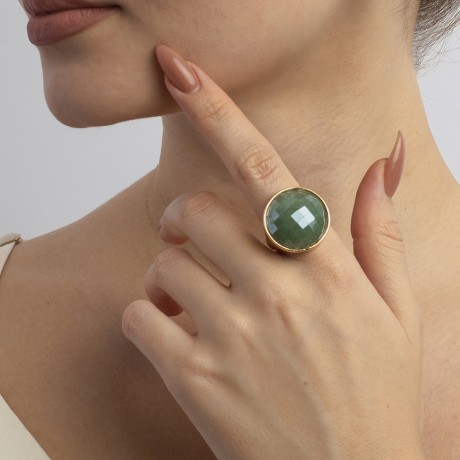 Кольцо pearl green quartz 18.5 мм. K1155.16/18.5 G/G Possebon