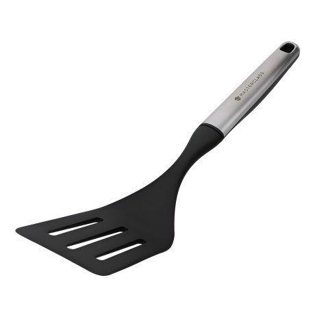 Лопатка с мягкой рукояткой из нерж/стали с прорезями Soft Grip MC, 34 см. GREY Kitchen Craft