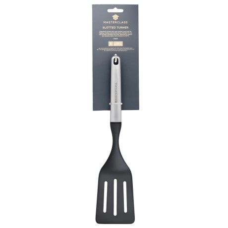 Лопатка с мягкой рукояткой из нерж/стали с прорезями Soft Grip MC, 34 см. GREY Kitchen Craft