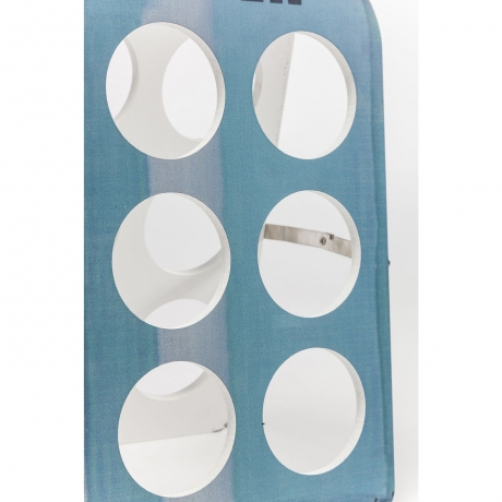 Стеллаж для бутылок Open, коллекция "Открыто" 21*54,5*19, Ель, Сталь, Голубой