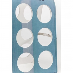 Стеллаж для бутылок Open, коллекция "Открыто" 21*54,5*19, Ель, Сталь, Голубой