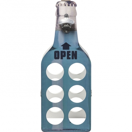 Стеллаж для бутылок Open, коллекция "Открыто" 21*54,5*19, Ель, Сталь, Голубой