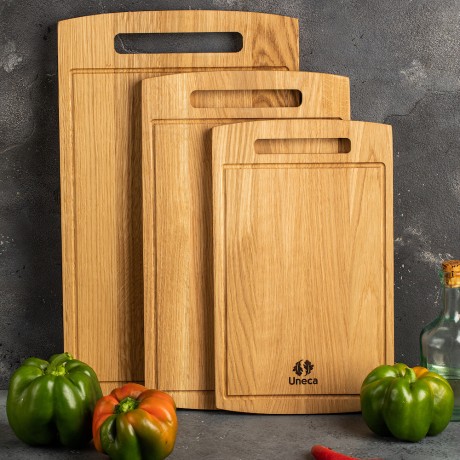 Доска разделочная дубовая, 36х22х1.5 см. Uneca