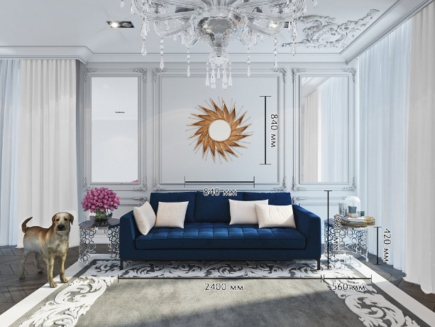 Зеркало-солнце золотое D84 см Novara