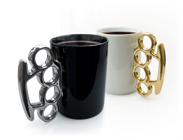 Кружка Knuckle, белая/золотистая, thabto