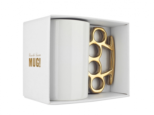 Кружка Knuckle, белая/золотистая, thabto