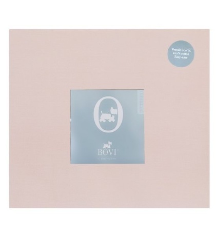 Простыня на резинке (SB), сатин, 180x200x30см. пудрово-розовый, BOVI