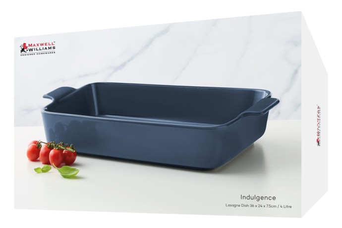 Форма для запекания, 36х24 см, фарфор P, прямоугольная, синяя, Indulgence Maxwell & Williams