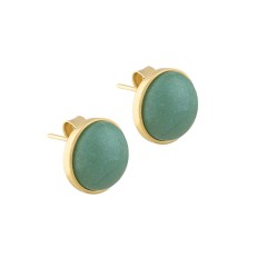 Пусеты Pearl Green Quartz